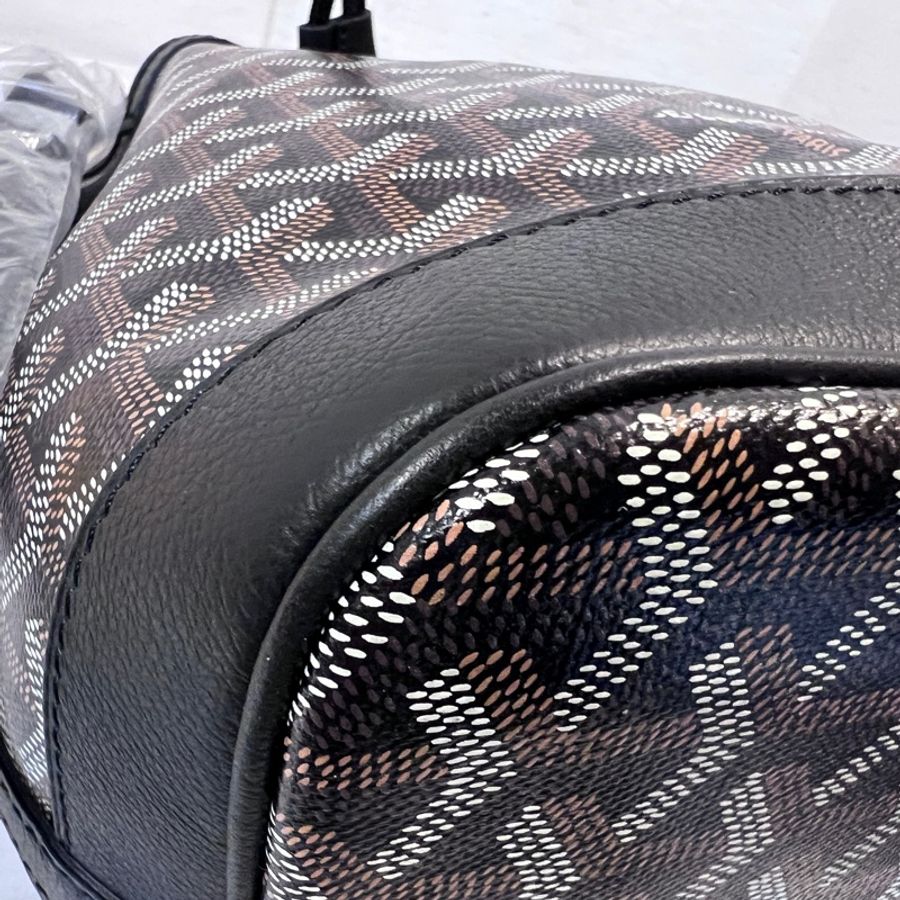 Goyard 黑pvc銀釦Petit Flot Bucket PM 水桶包-7