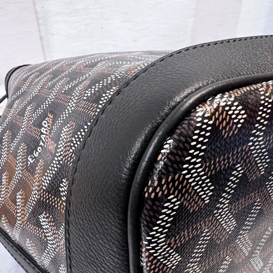 Goyard 黑pvc銀釦Petit Flot Bucket PM 水桶包-9