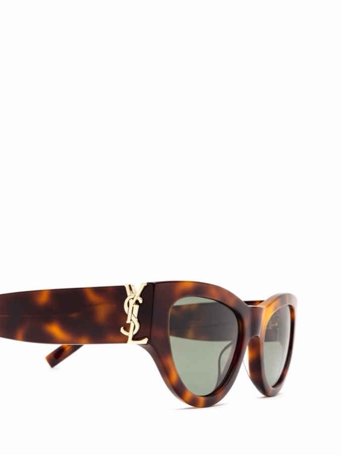 Saint Laurent 女士 徽標太陽鏡53 均碼碼鏡腿長：14.5 cm，鏡片直徑：5.3cm，橋寬：2cm-2