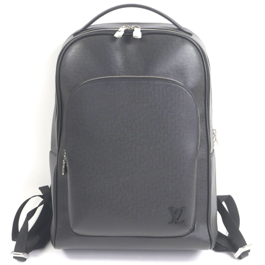 路易威登 M30977 Avenue 雙肩包，Taiga 皮革，LV 標誌，雙肩包，日用包，黑色，法國製造，男士-0