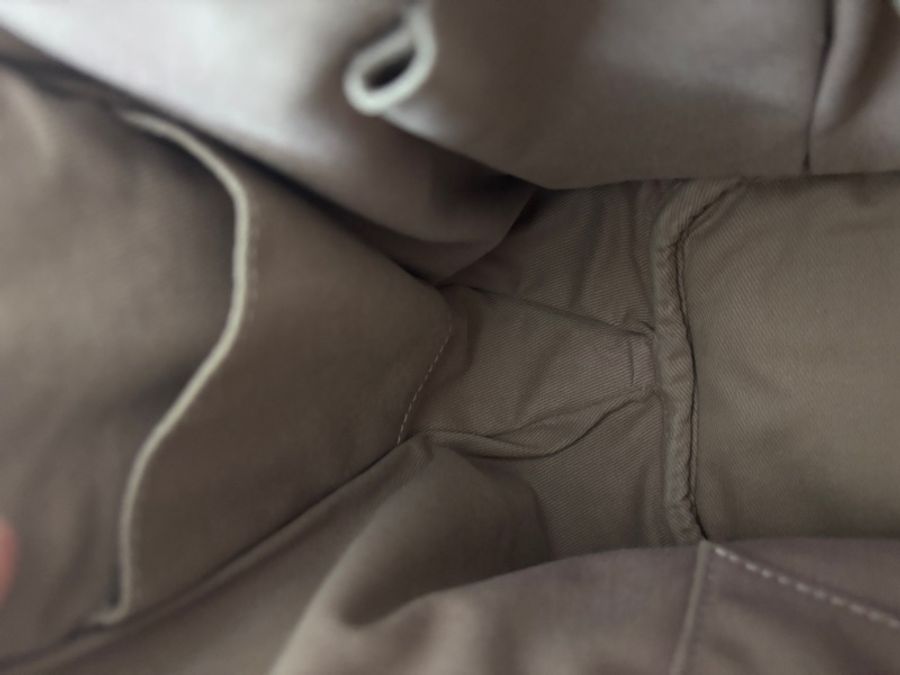 Celine vintage macadam 帆布拼皮老花水餃包-18