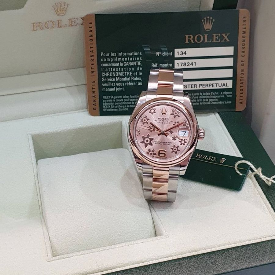【大眾名錶】ROLEX 勞力士 178241 Datejust 2013/08卡 18K玫瑰半金 大眾名錶B1364-2