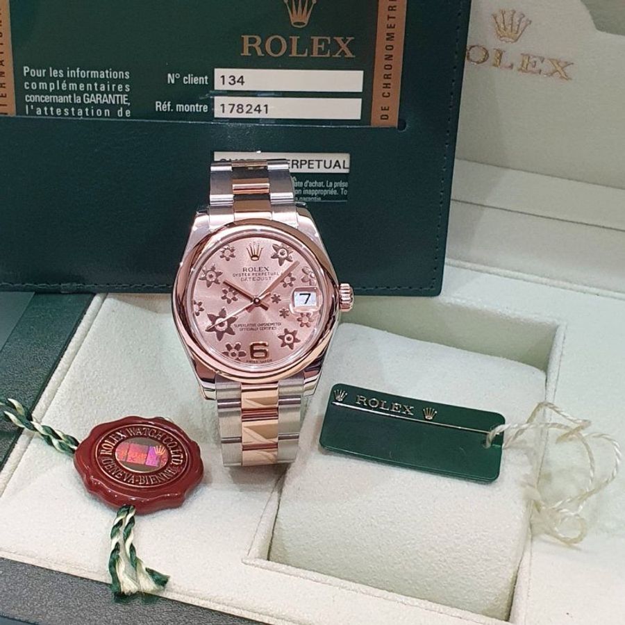 【大眾名錶】ROLEX 勞力士 178241 Datejust 2013/08卡 18K玫瑰半金 大眾名錶B1364-4