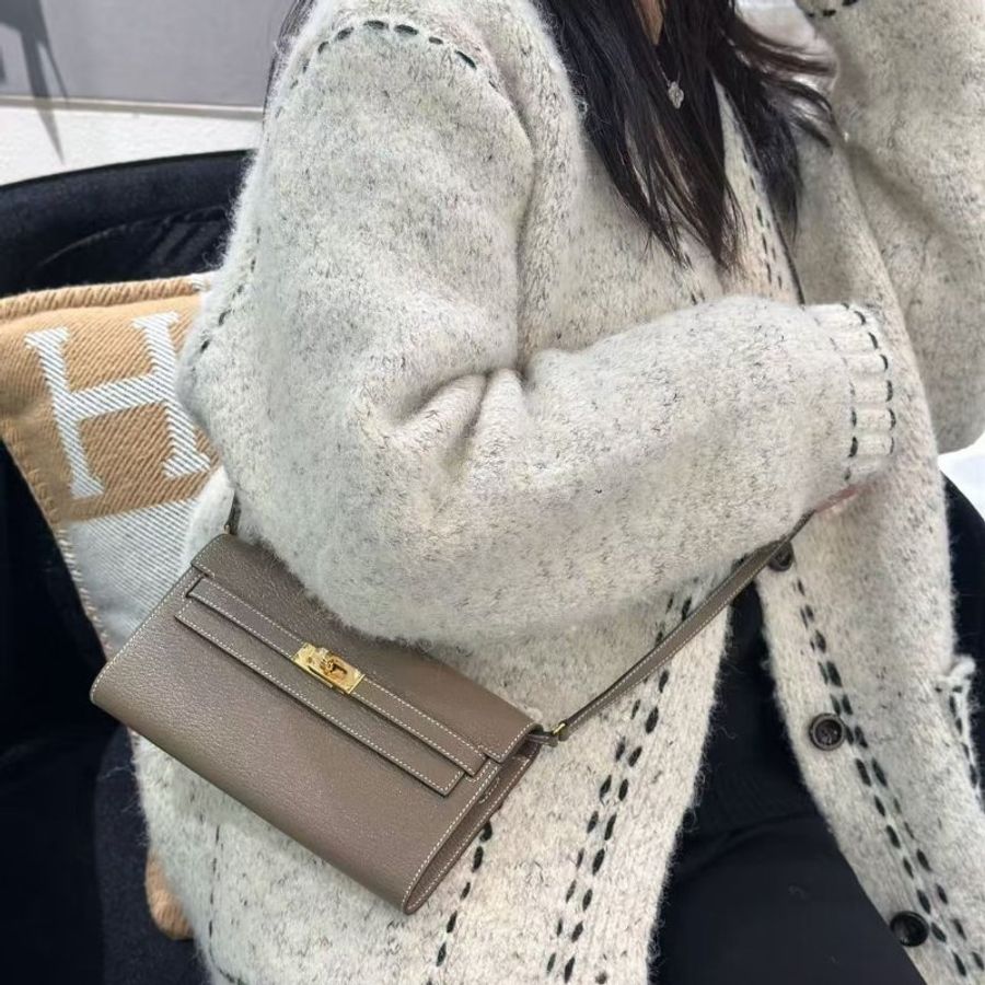 HERMES Kelly To Go - Etoupe 18 大象灰金 U-1