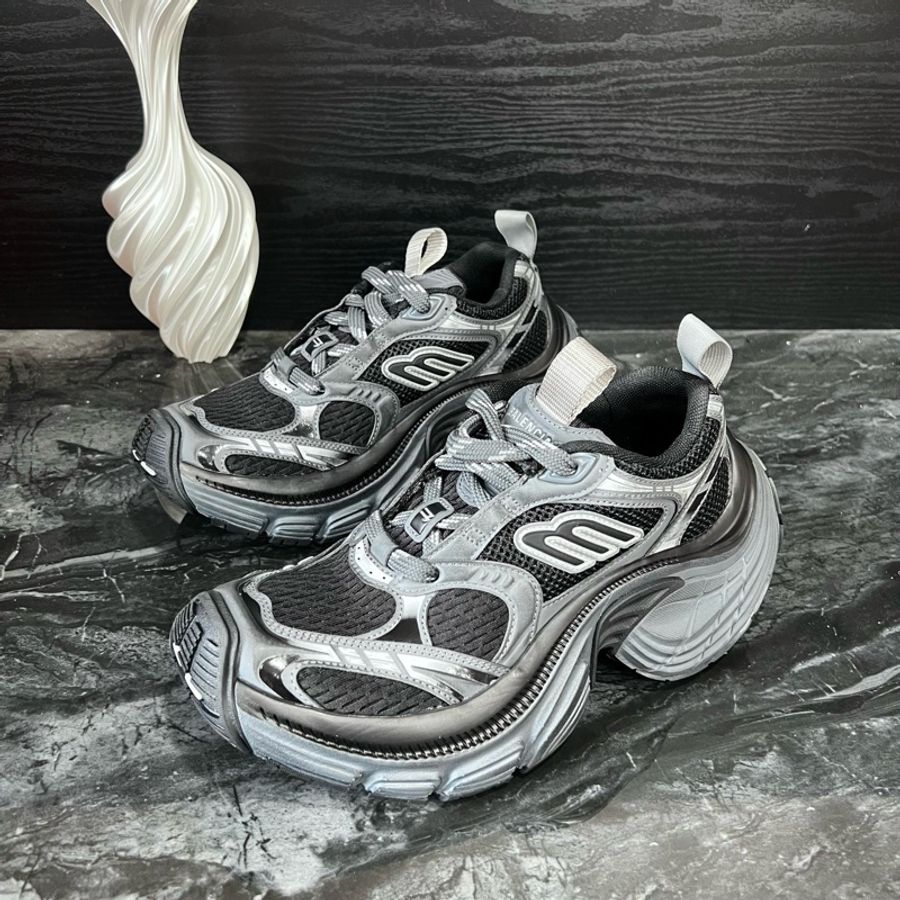 Balenciaga巴黎世家6xl黑銀老爹鞋休閒鞋 36碼-0