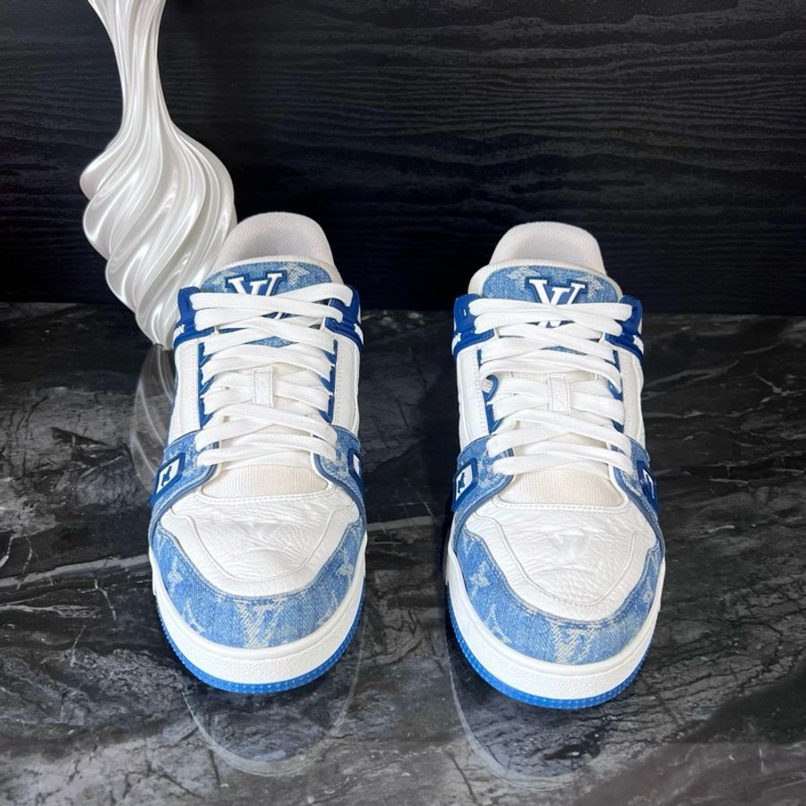 Louis Vuitton路易威登白藍牛仔Trainer板鞋 41碼-1