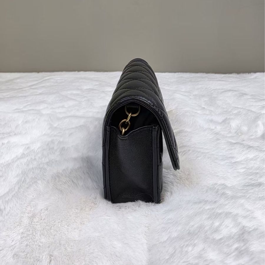 CHANEL香奈兒 珍珠鏈條長款WOC 17×7×4cm-3