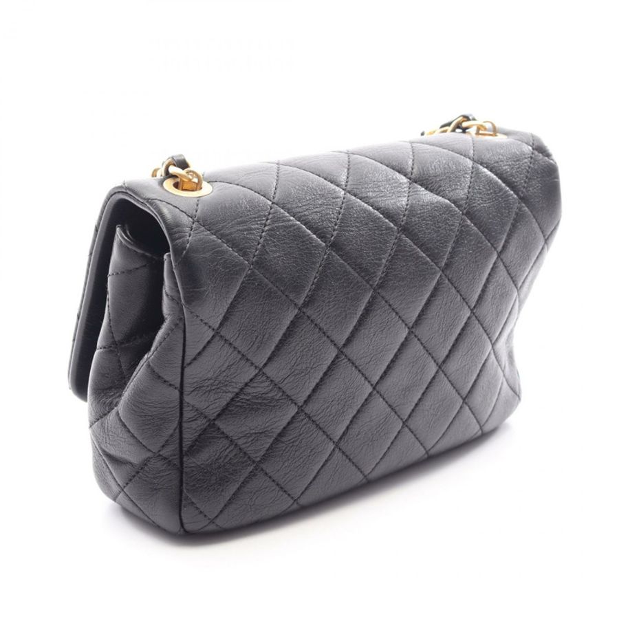 香奈兒 (CHANEL) 絎縫鏈條斜背包 AS3000 黑色皮革 二手 GHW CC-1