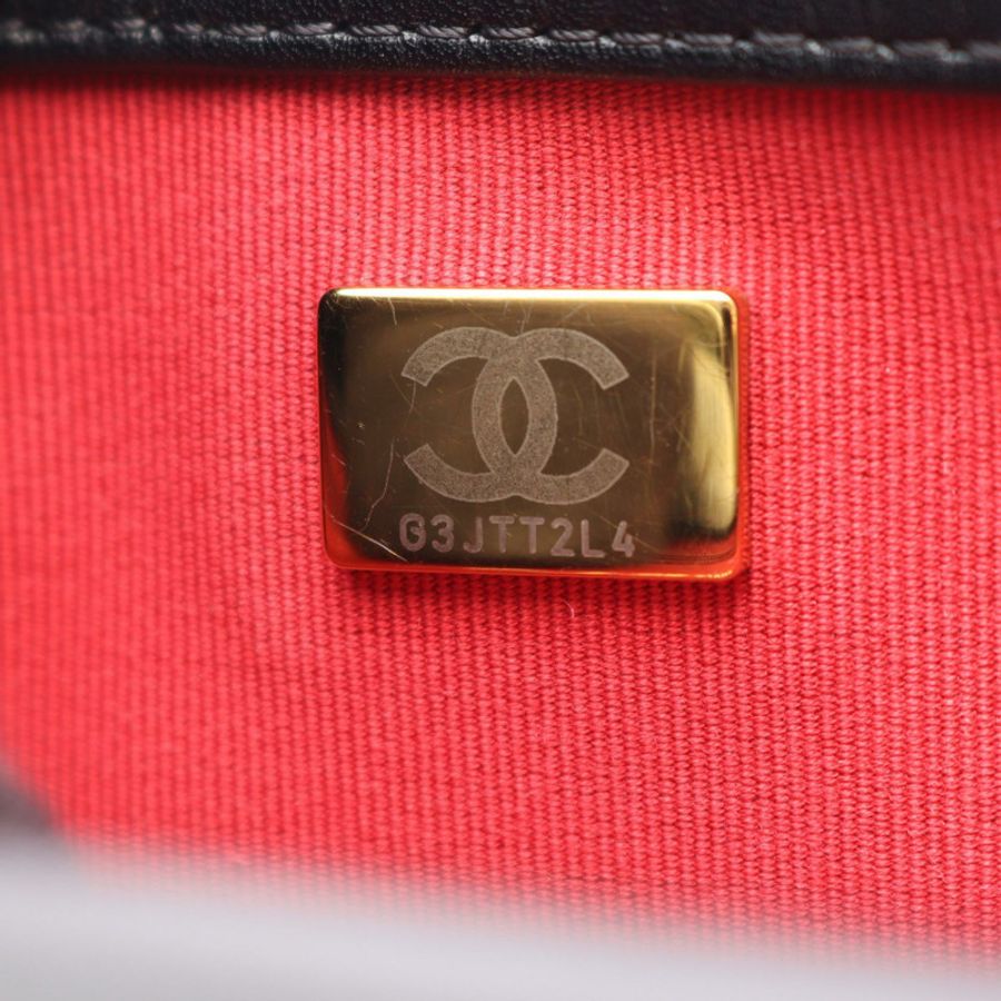 香奈兒 (CHANEL) 絎縫鏈條斜背包 AS3000 黑色皮革 二手 GHW CC-4