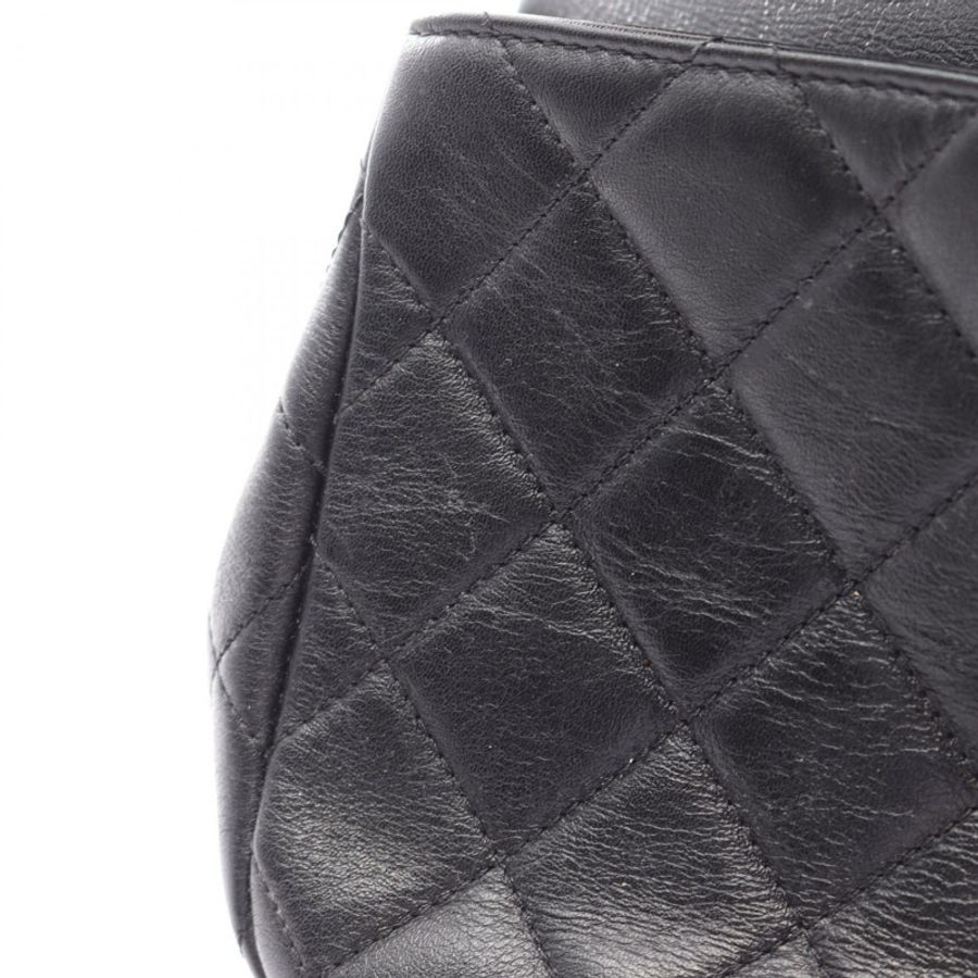 香奈兒 (CHANEL) 絎縫鏈條斜背包 AS3000 黑色皮革 二手 GHW CC-7