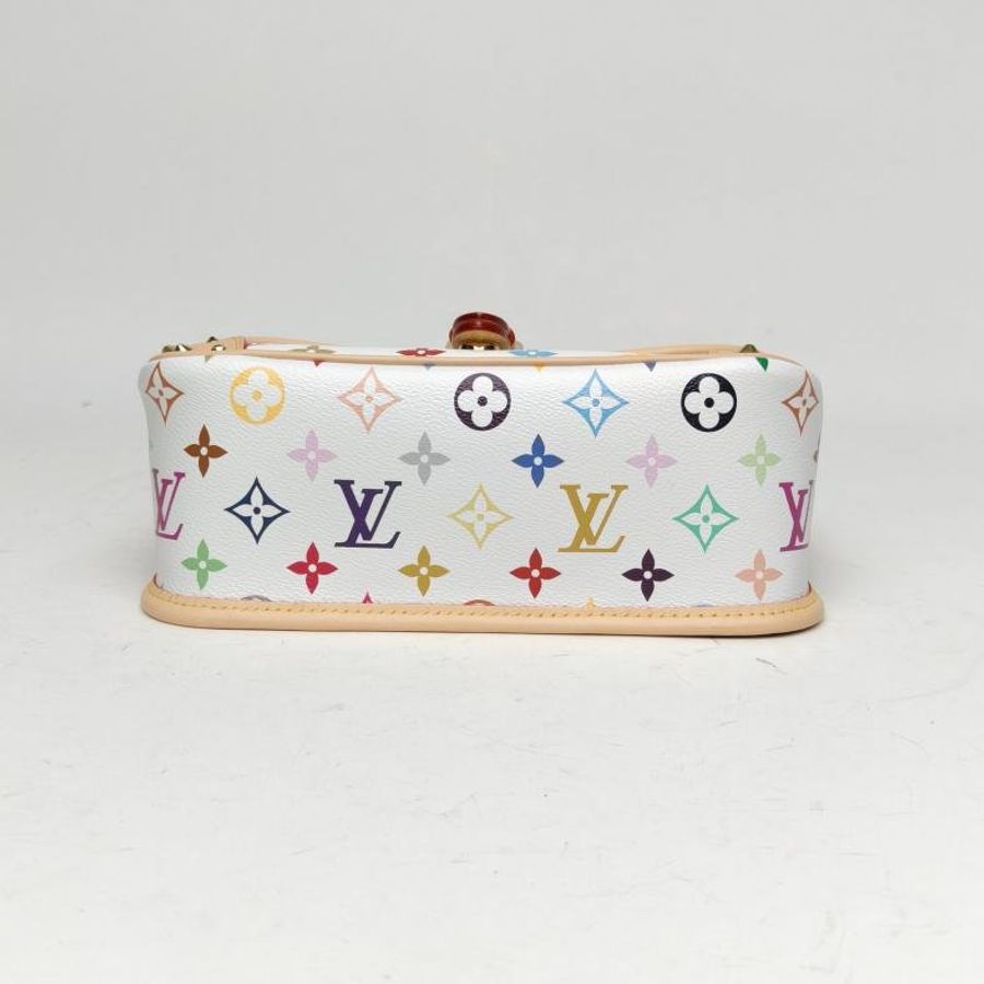 LOUIS VUITTON Diane法棍包村上隆聯名白三彩PVC晶片肩背包-3