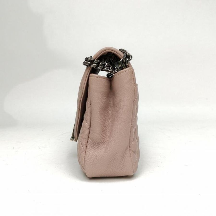 SAINT LAURENT Envelope絎縫紋理信封包中號奶茶色銀扣肩背包-1