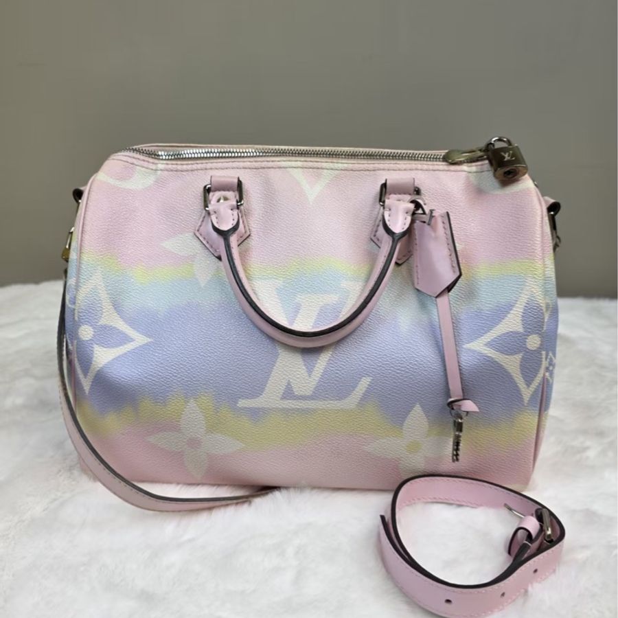 LOUIS VUITTON路易威登 Speedy25馬卡龍暈染限定款 25×19×15cm-0