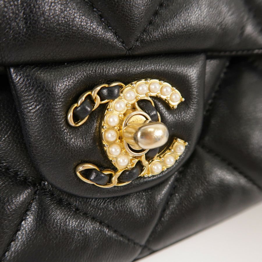 CHANEL 羊皮皮革Flap Bag鏈帶肩背袋-6