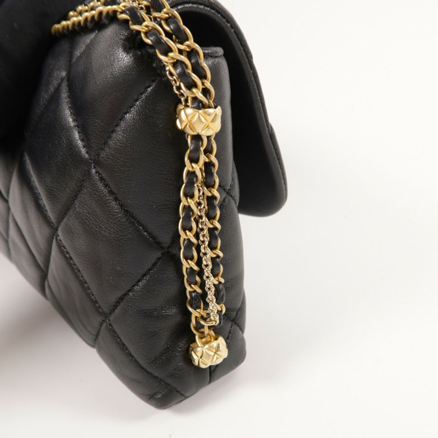 CHANEL 羊皮皮革Flap Bag鏈帶肩背袋-9