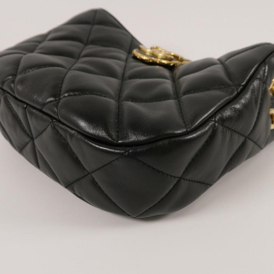 CHANEL 羊皮皮革Chain Shoulder手挽肩背兩用袋-11