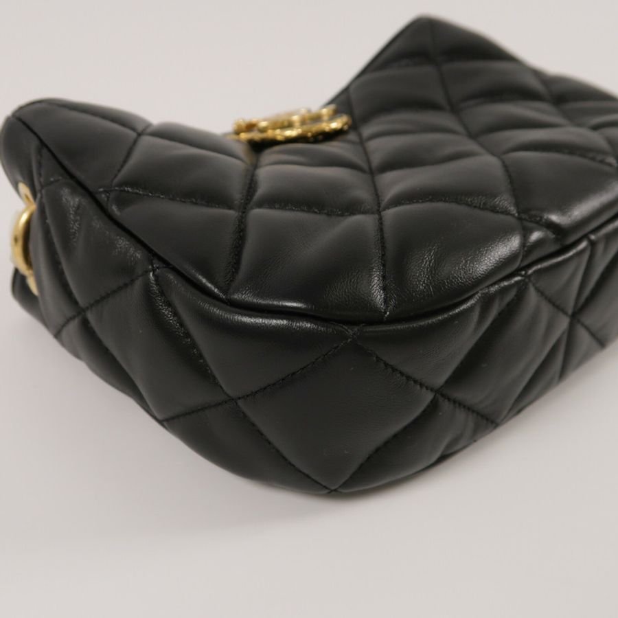 CHANEL 羊皮皮革Chain Shoulder手挽肩背兩用袋-12