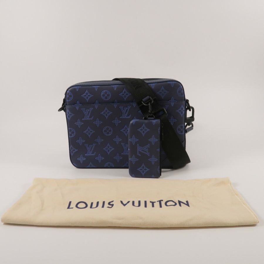 LOUIS VUITTON Monogram Shadow Duo Messenger肩背袋-15