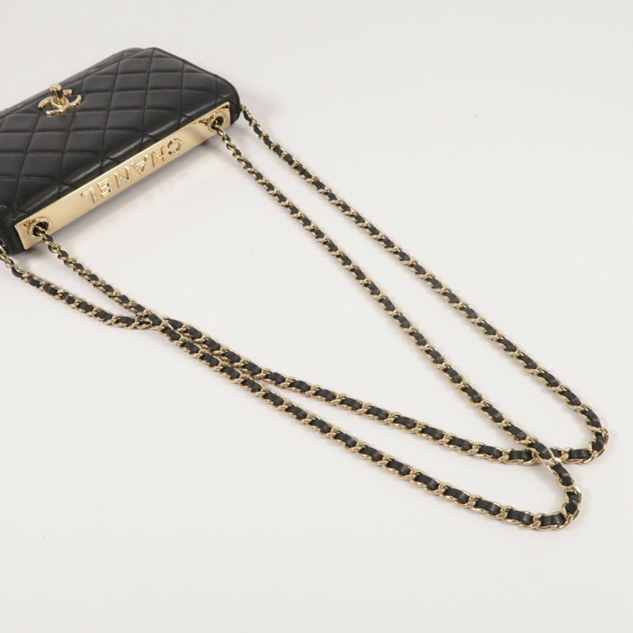 CHANEL 羊皮皮革Trendy CC鏈帶肩背袋-10
