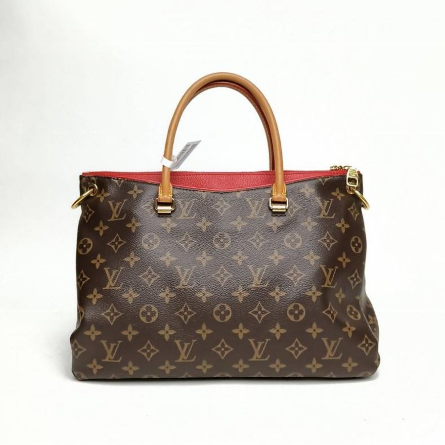 LOUIS VUITTON Pallas傳奇大號34老花PVC金扣肩背包-2