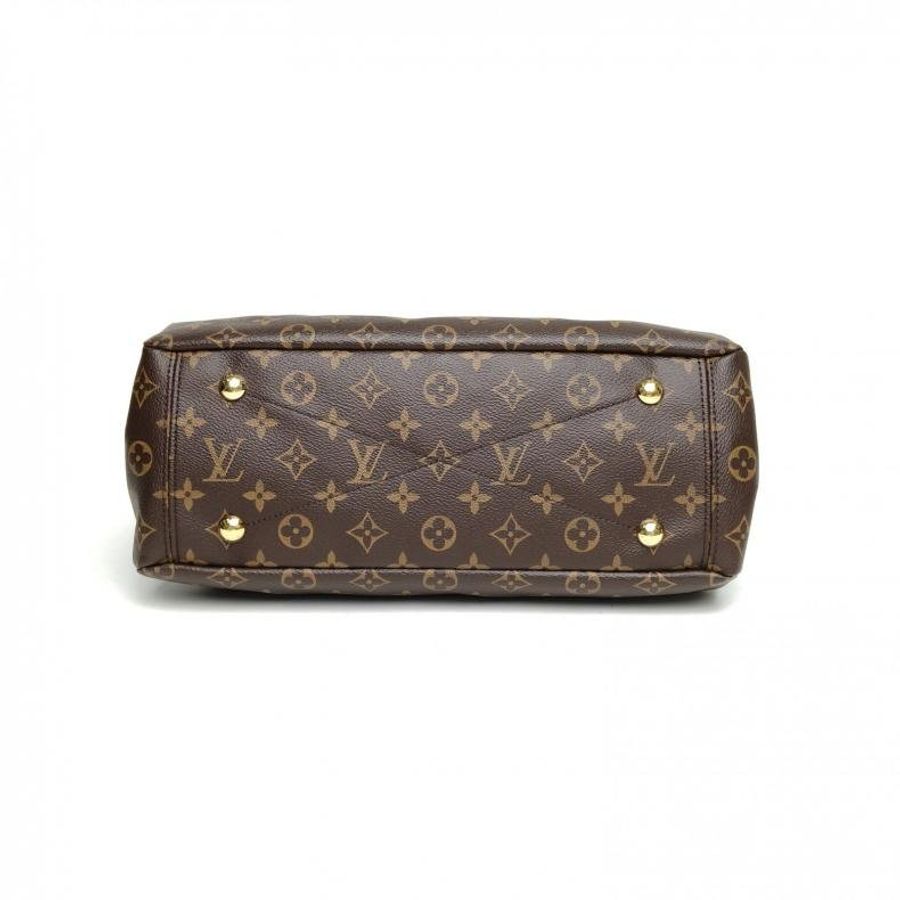 LOUIS VUITTON Pallas傳奇大號34老花PVC金扣肩背包-4