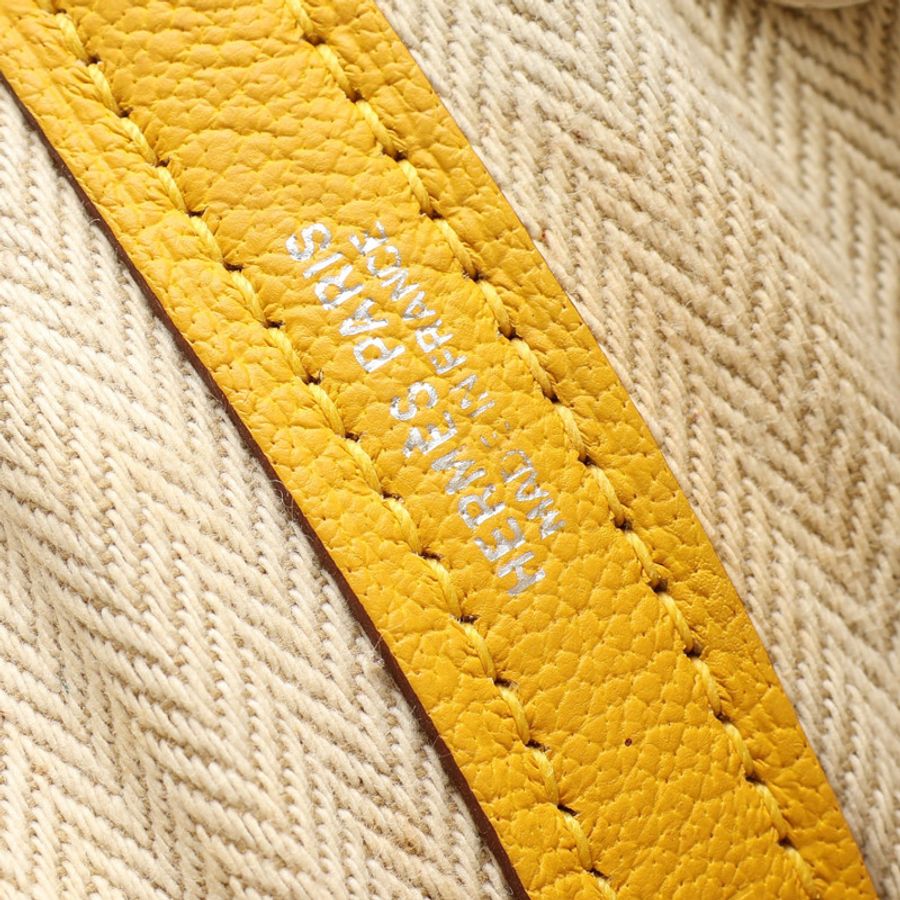 檸檬黃 Negonda牛皮 Garden Party 30CM 手提包 □M刻【HERMES 愛馬仕】 H051568CK-4