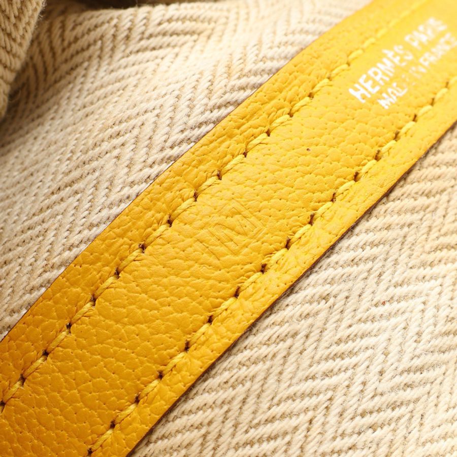 檸檬黃 Negonda牛皮 Garden Party 30CM 手提包 □M刻【HERMES 愛馬仕】 H051568CK-5