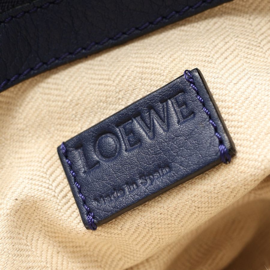 深藍色 牛皮 Flamenco 肩背包【LOEWE 羅威】-4