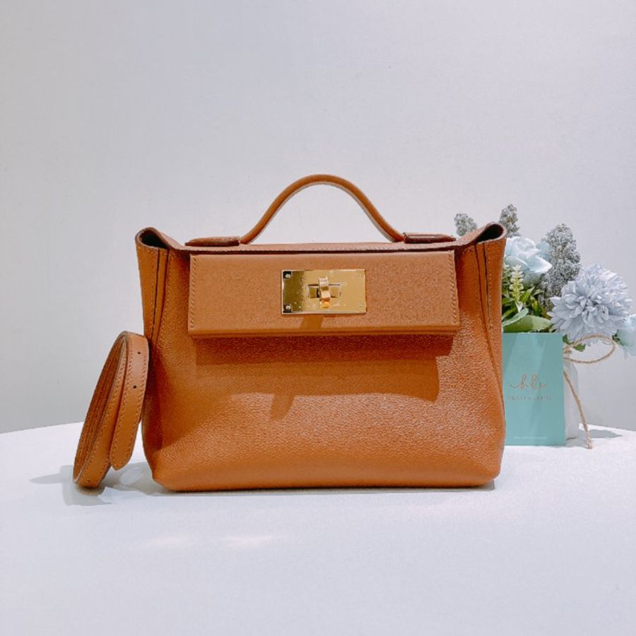 TW4884 Hermes 愛馬仕 金棕色 金金 24/24-21 Evercolor/Veau Swift Gold x GHW #Stamp K-0