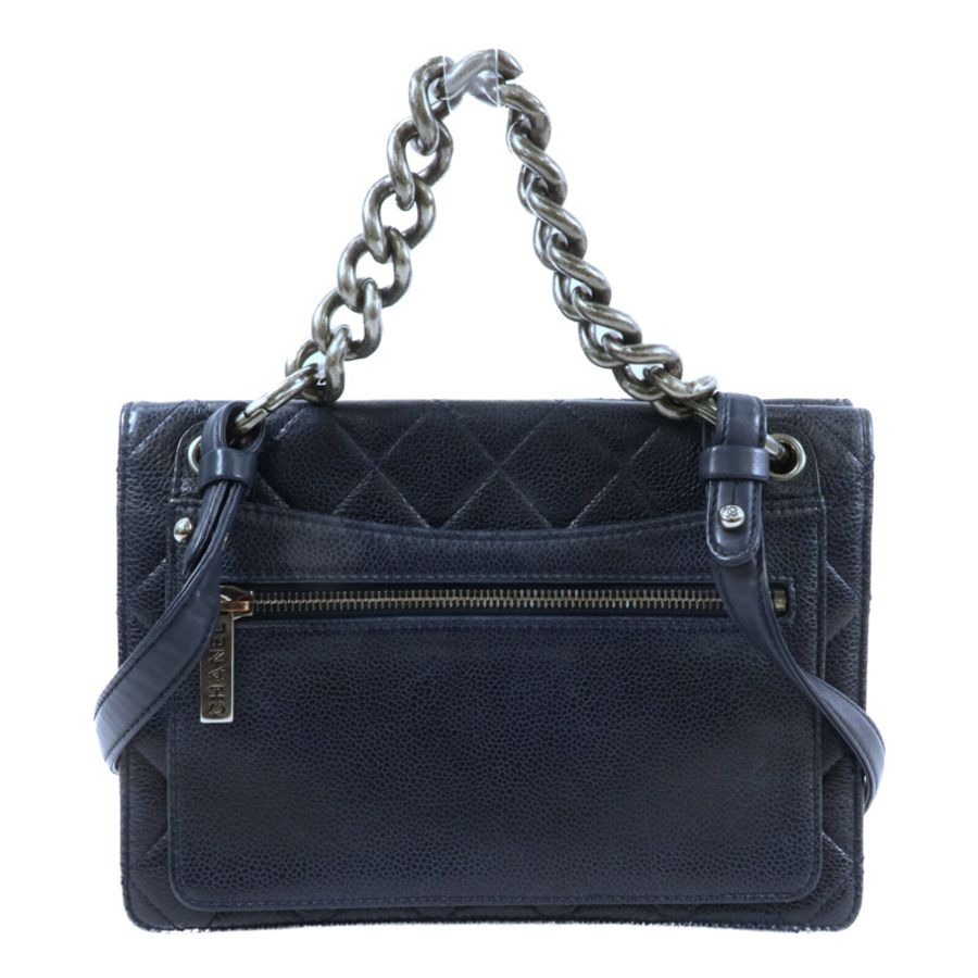 CHANEL 牛皮皮革Magnetic Bag鏈帶手挽肩背兩用袋-1