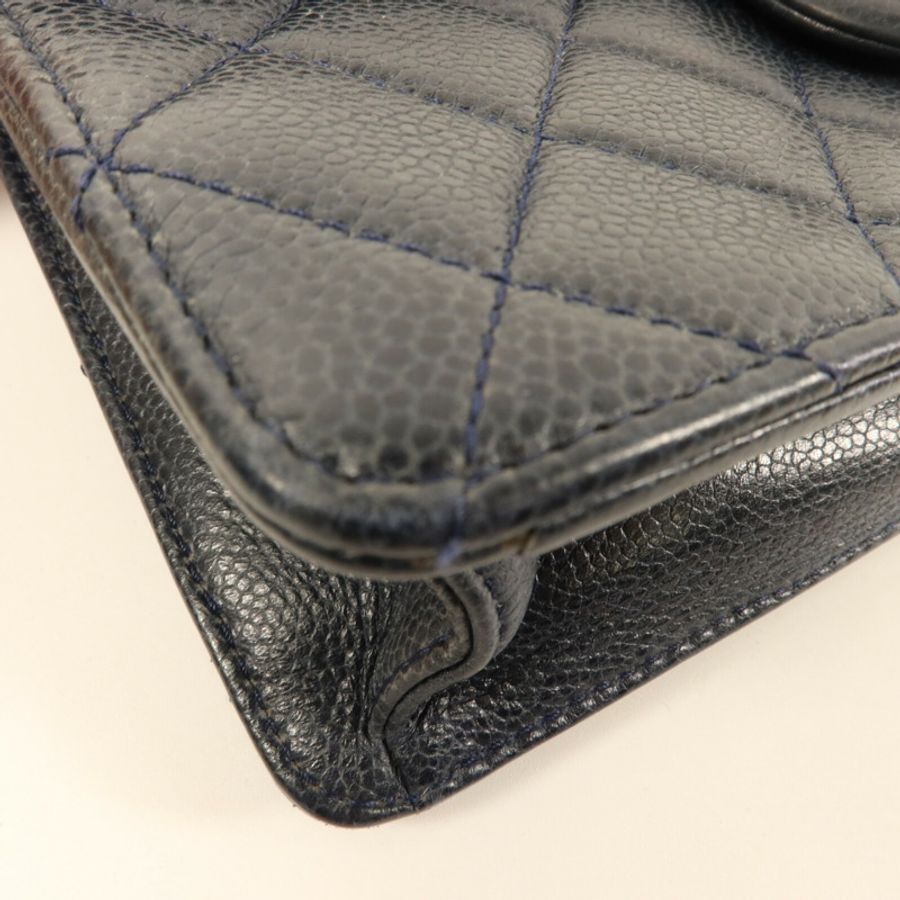 CHANEL 牛皮皮革Magnetic Bag鏈帶手挽肩背兩用袋-9
