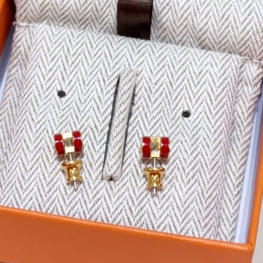 HERMES/愛馬仕 POP H系列 Mini Pop H 耳環 女款 鑲金色-5