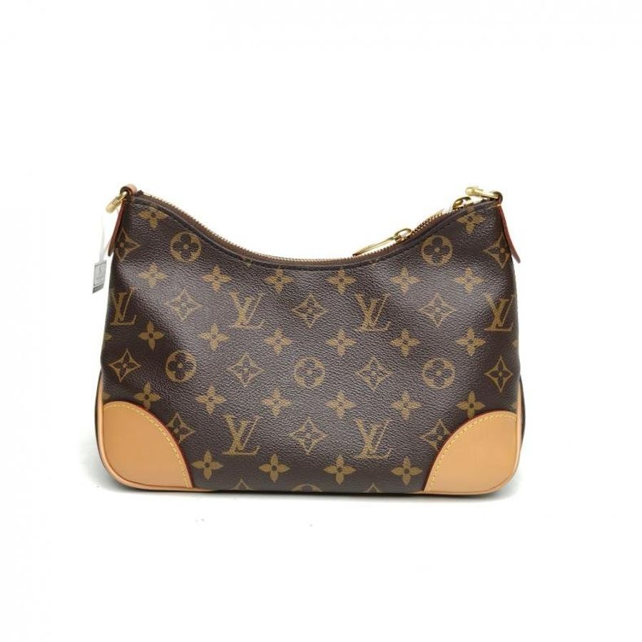 LOUIS VUITTON BOULOGNE牛角包老花PVC老花晶片肩背包-2