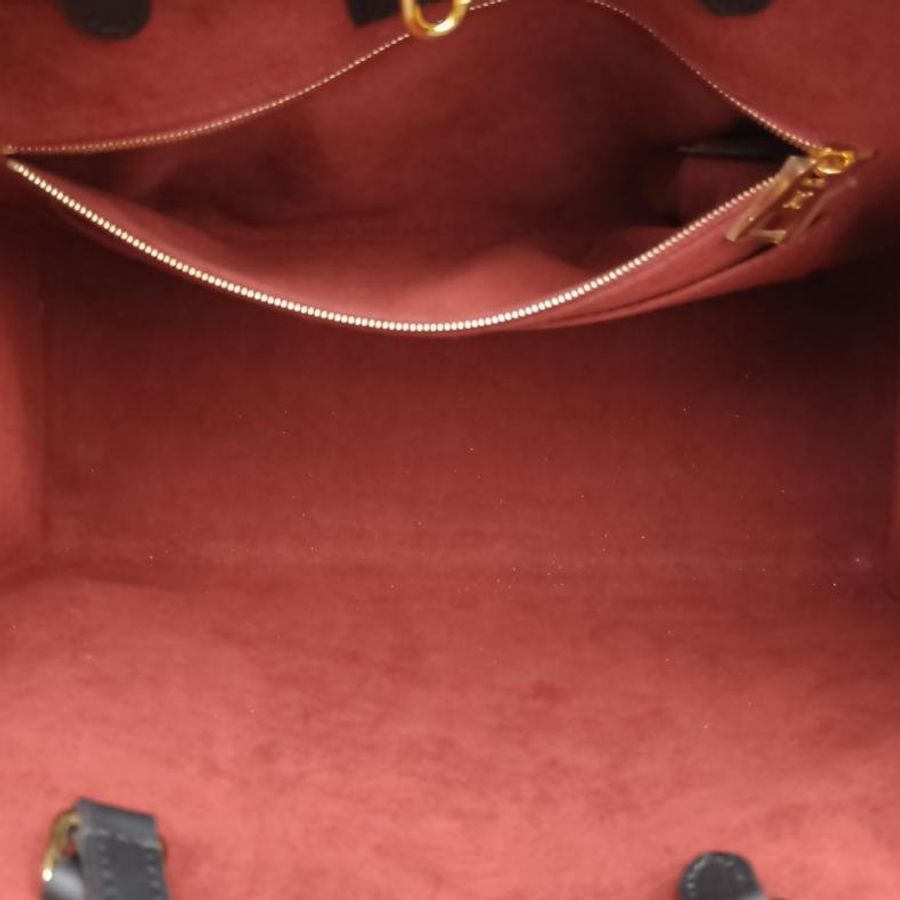 LOUIS VUITTON Onthego中號黑白牛皮大Logo印花肩背包-4