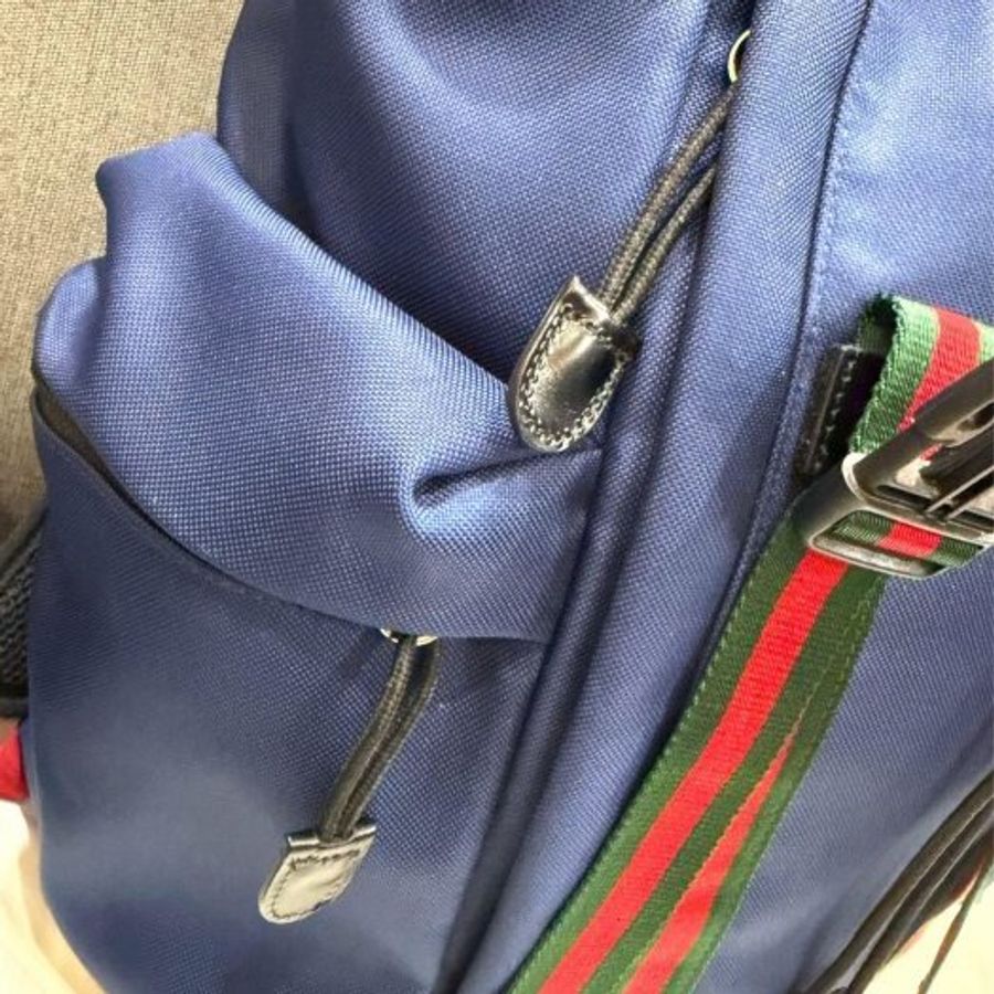💎Han's house精品服飾💎古馳 GUCCI 429037 虎頭 翻蓋 雙扣 尼龍 後背包-2