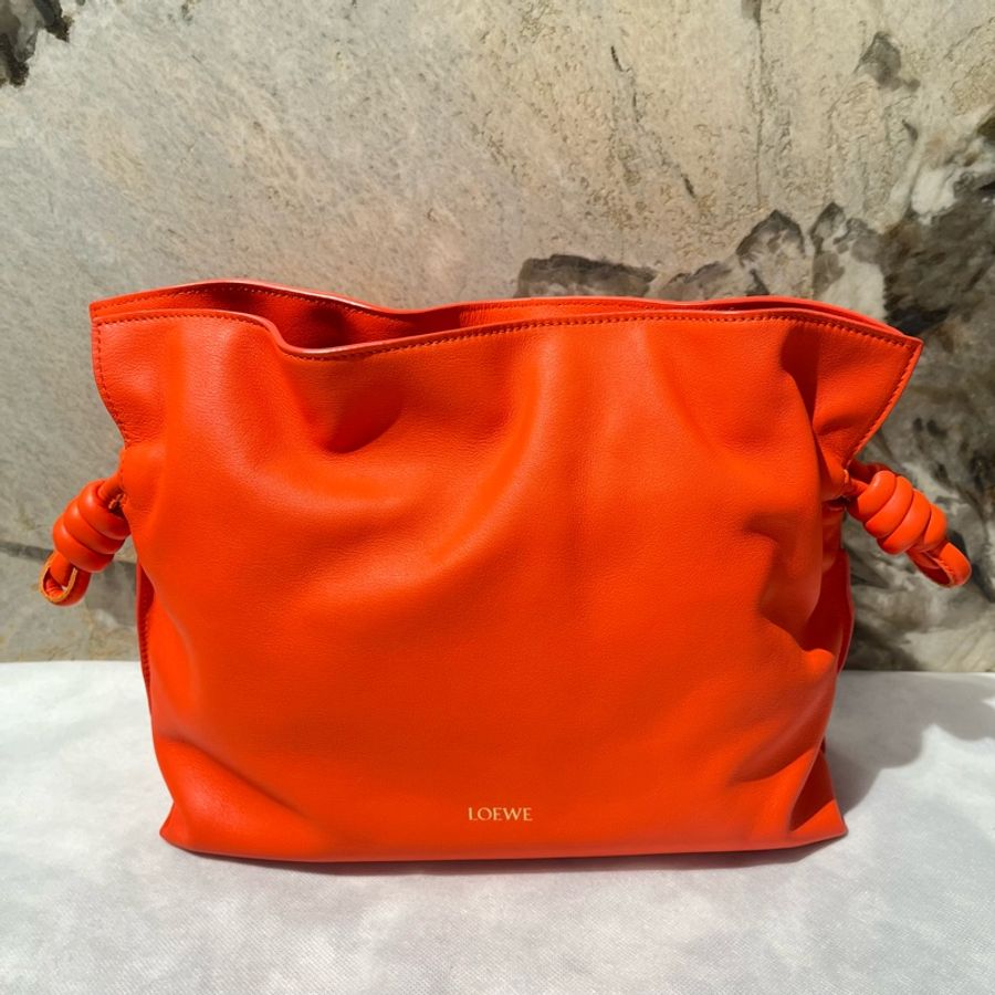 Loewe橘紅牛皮 Flamenco側背包-1