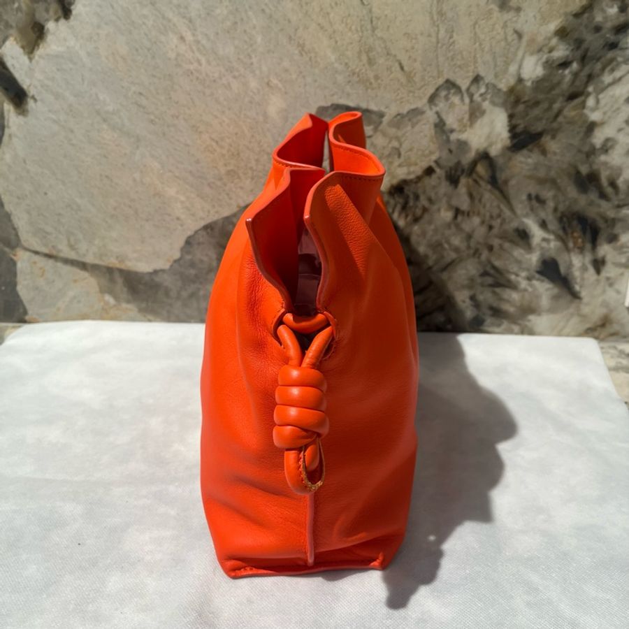Loewe橘紅牛皮 Flamenco側背包-2