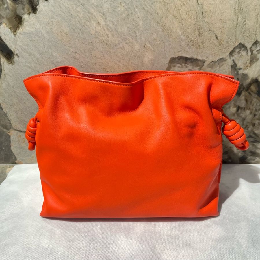 Loewe橘紅牛皮 Flamenco側背包-3