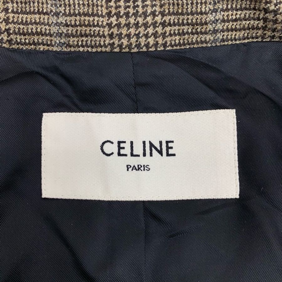 赛琳 Celine 23款 咖色山羊绒夹克外套 36码-4