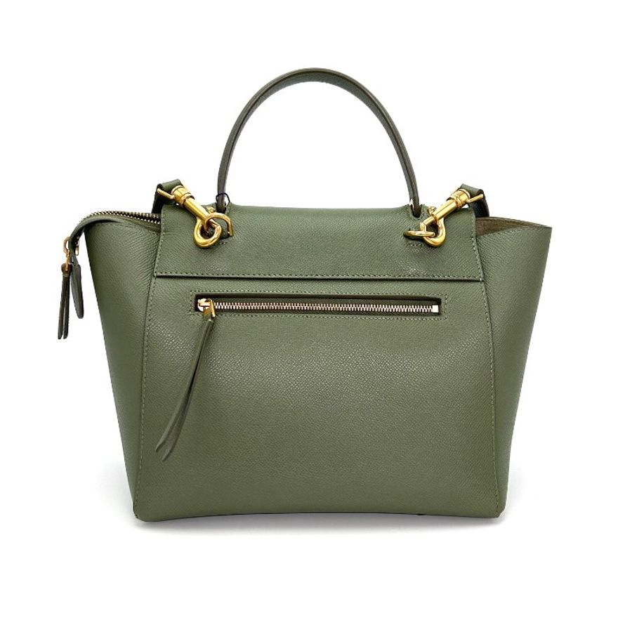 CELINE/賽琳綠色金扣Belt鯰魚手提单肩斜挎包-1