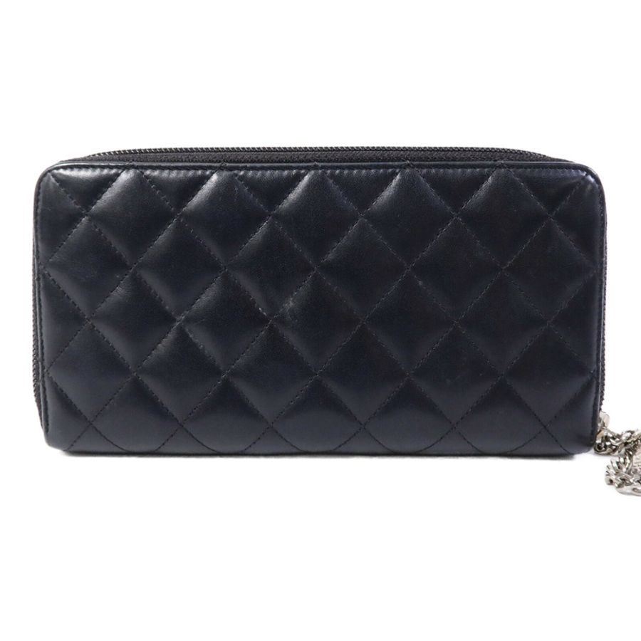 CHANEL 牛皮皮革Cambon Zipper Long Wallet長錢包-1