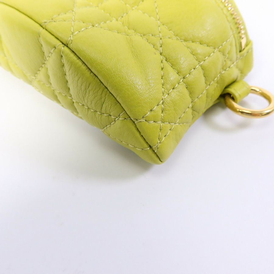 Dior 羊皮皮革Caro Half Moon Coin Purse零錢包-9