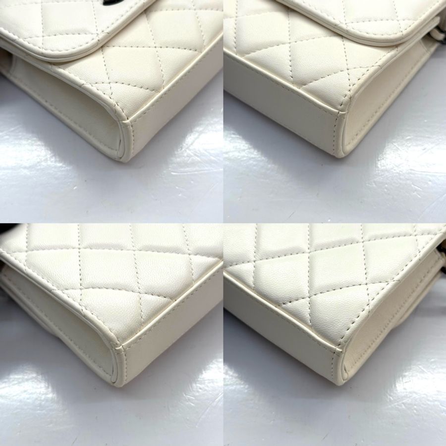 CHANEL 香奈兒 白色MATELASSE鏈條肩背包 斜背包 A81633 TRENDY-4