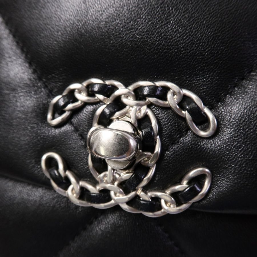 CHANEL 羊皮皮革Chanel 19 Small鏈帶手挽肩背兩用袋-6