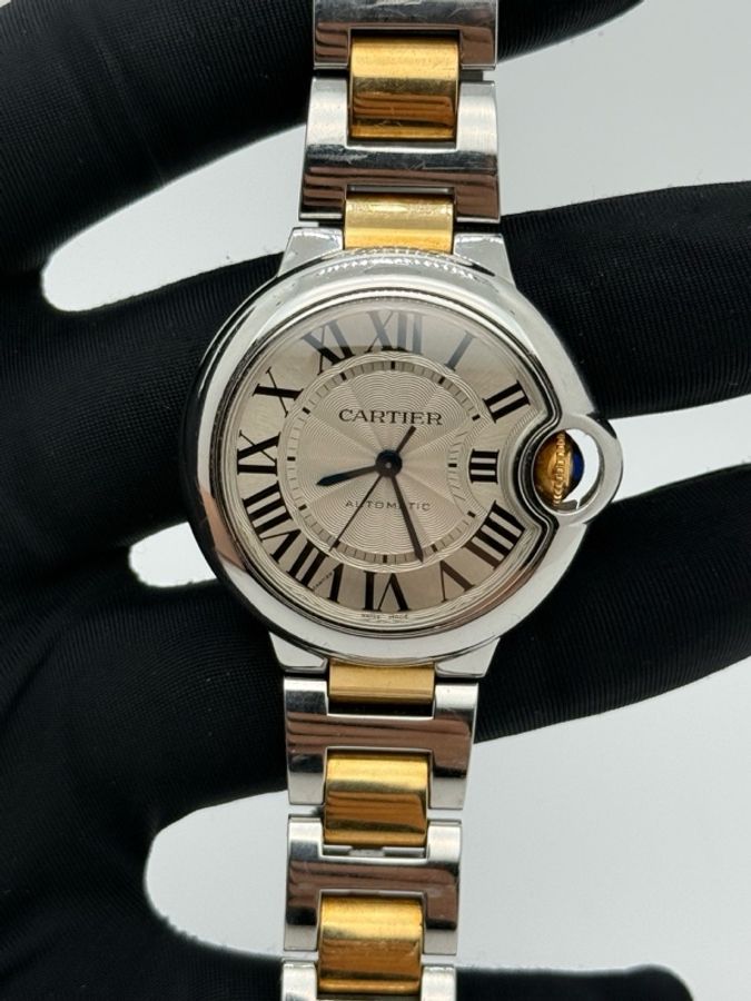 cartier 卡地亞藍氣球間金W6920099機械女士腕表表徑33mm 羅馬刻度-2