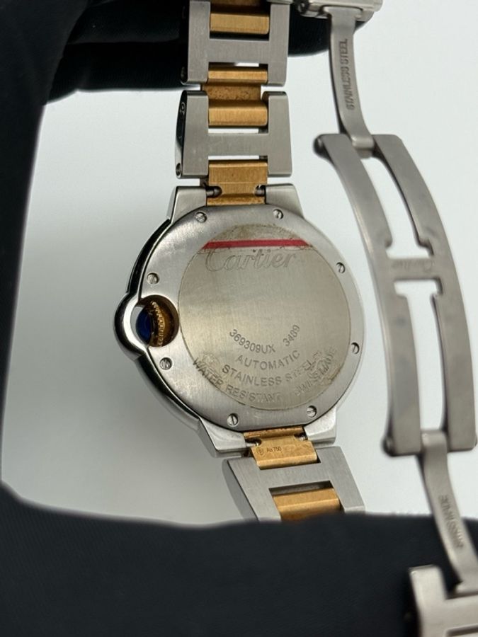 cartier 卡地亞藍氣球間金W6920099機械女士腕表表徑33mm 羅馬刻度-3