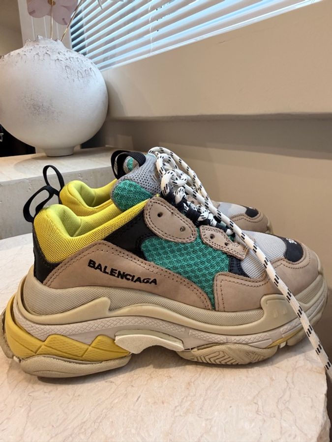 Balenciaga✨Triple S 多色皮革拼接老爹鞋 #36-4