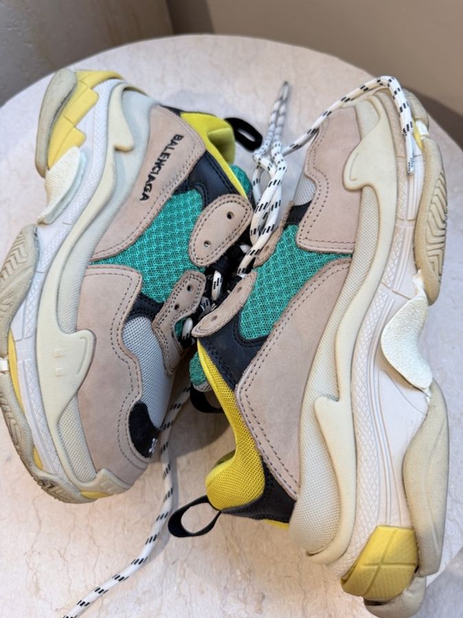 Balenciaga✨Triple S 多色皮革拼接老爹鞋 #36-20