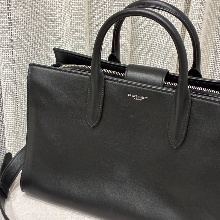 98新🖤#Ysl#托特包#原廠背袋#牛皮#購證-1