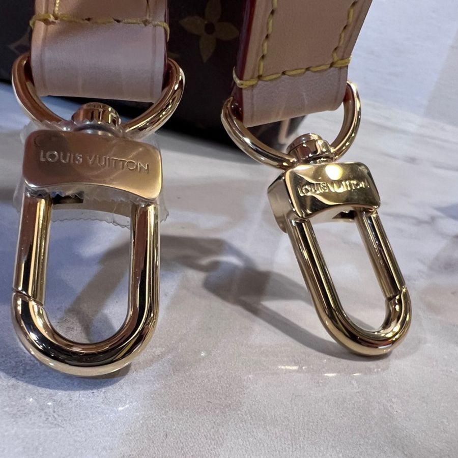 LV 原花金釦Speedy Bandouliere25 手提肩斜背包-14